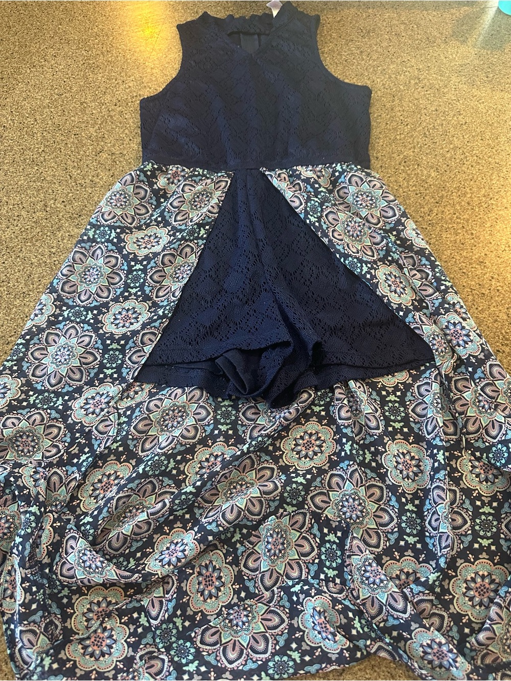 Justice Navy Lace Tank Dress